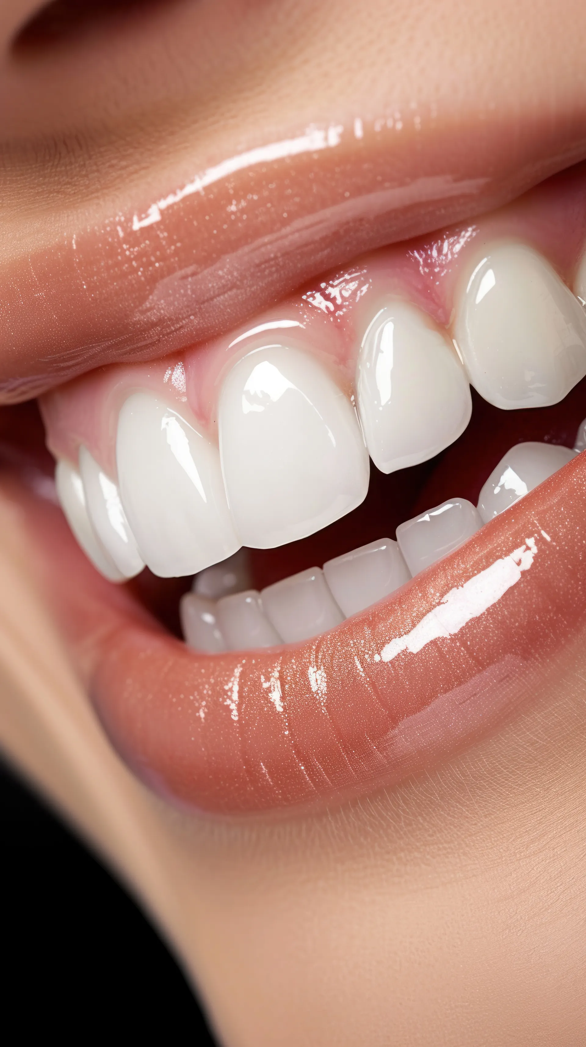 Faceta de porcelana aplicada ao dente